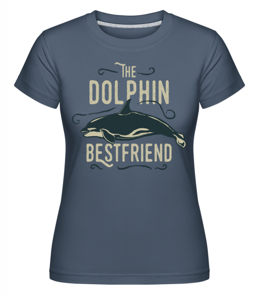  Best Friend Dolphin -  Shirtinator Women's T-Shirt - Denim - Front
