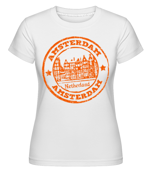 Amsterdam Netherlands -  Shirtinator Women's T-Shirt - White - Front