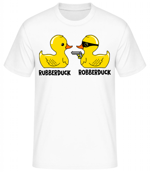 Robberduck - Men's Basic T-Shirt - White - Front
