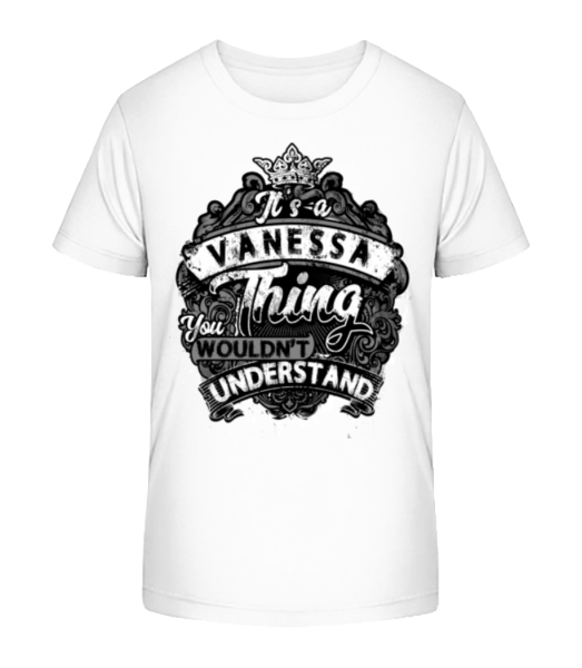 It's A Vanessa Thing - Kinder Bio T-Shirt Stanley Stella - Weiß - Vorne