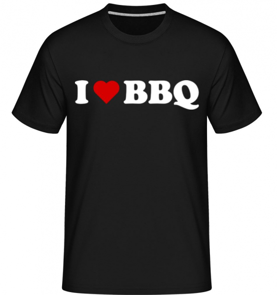 I Love BBQ -  Shirtinator Men's T-Shirt - Black - Front