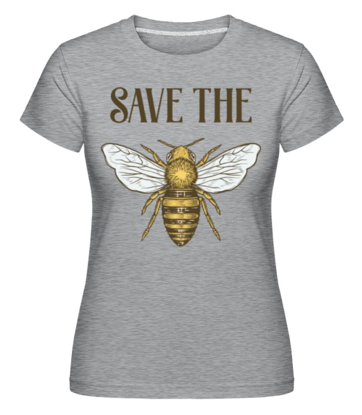 Save The Bees -  Shirtinator Women's T-Shirt - Heather grey - Front