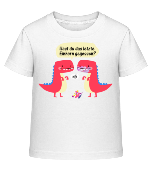 Letztes Einhorn Und Dinosaurier - Kinder Shirtinator T-Shirt - Weiß - Vorne