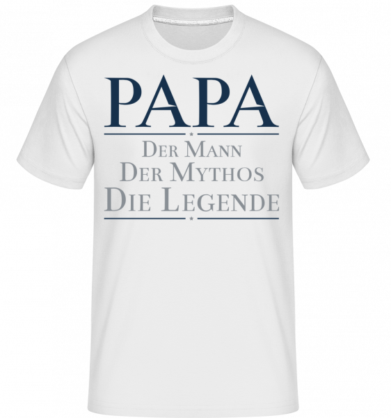 Papa Die Legende - Shirtinator Männer T-Shirt - Weiß - Vorn