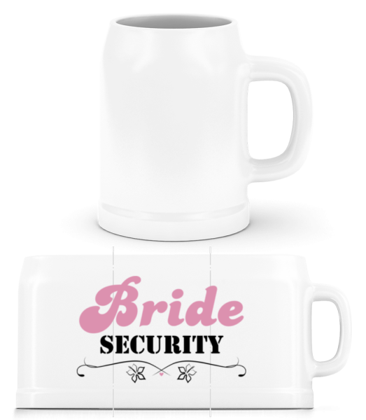 Bride Security - Bierkrug - Weiß - Vorne