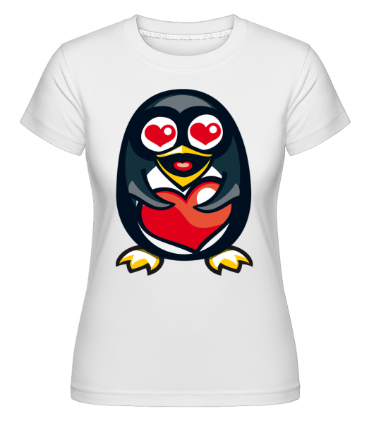 Love Penguin - Shirtinator Frauen T-Shirt - Weiß - Vorn