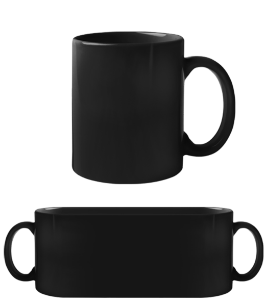 Schwarze Tasse - Schwarz - Vorne