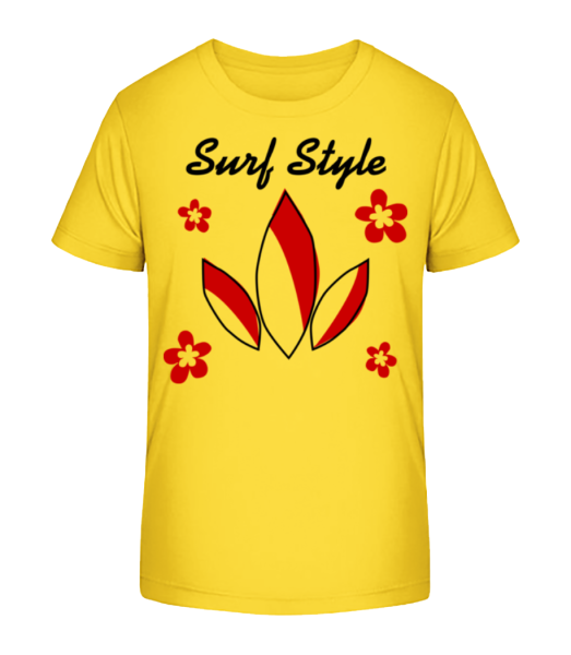 Surf Style - Kid's Bio T-Shirt Stanley Stella - Yellow - Front
