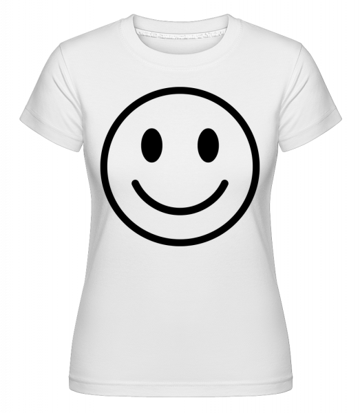 Happy Emoticon -  Shirtinator Women's T-Shirt - White - Front