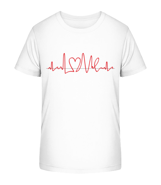 Herzfrequenz - Kinder Bio T-Shirt Stanley Stella - Weiß - Vorne