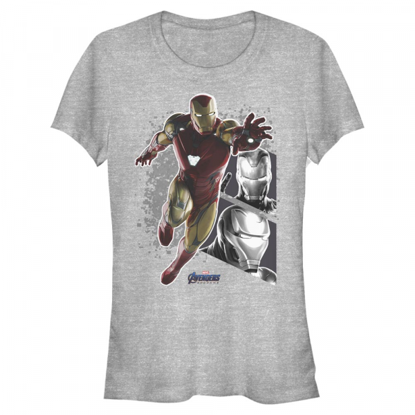 Marvel - Avengers Endgame - Iron Man Ironman Panels - Women's T-Shirt - Heather grey - Front