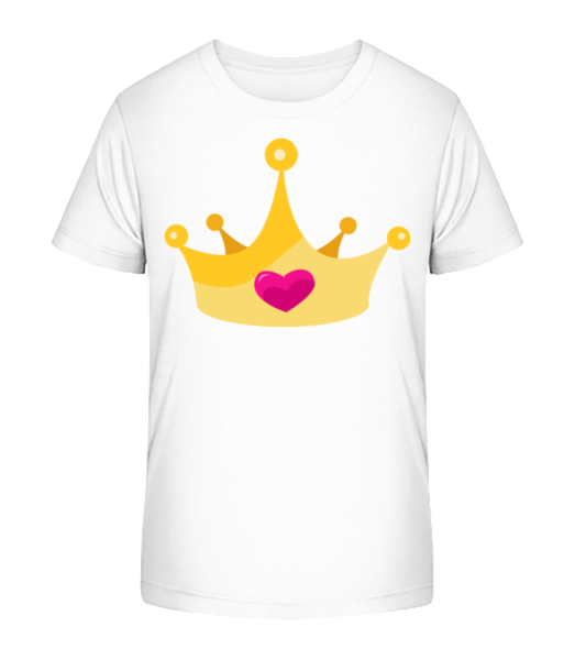 Princess Crown Yellow - Kid's Bio T-Shirt Stanley Stella - White - Front