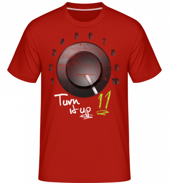 Turn It Up - Shirtinator Männer T-Shirt - Rot - Vorn