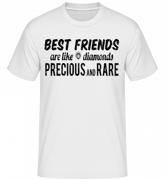 Best Friends Are Like Diamonds -  Shirtinator Men's T-Shirt - White - Vorn