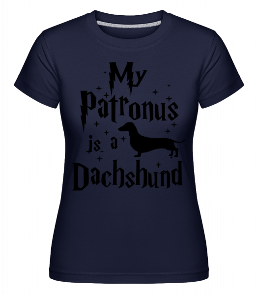 My Patronus Is A Dachshund - Shirtinator Frauen T-Shirt - Marine - Vorn