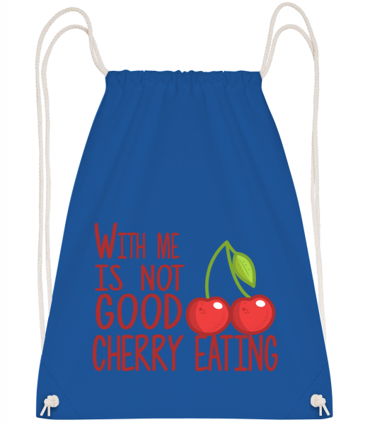 With Me Is Not Good Cherry Eatin - Turnbeutel - Royalblau - Vorn