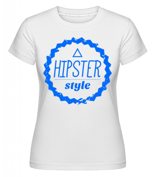 Hipster Style Logo -  Shirtinator Women's T-Shirt - White - Front