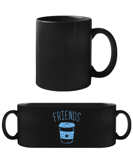 Friends Coffee - Schwarze Tasse - Schwarz - Vorne