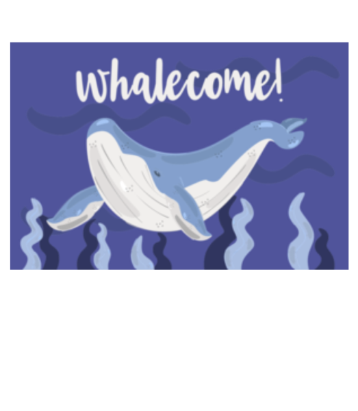 Whalecome - Fußmatte - Weiß - Vorne
