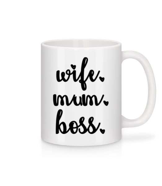 Motif Wife Mum Boss - Mug - White - Front