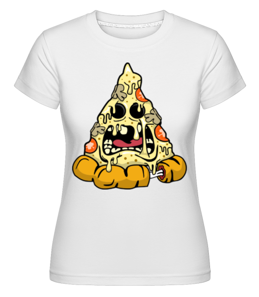 Pizza Monster Pyramid - Shirtinator Frauen T-Shirt - Weiß - Vorne