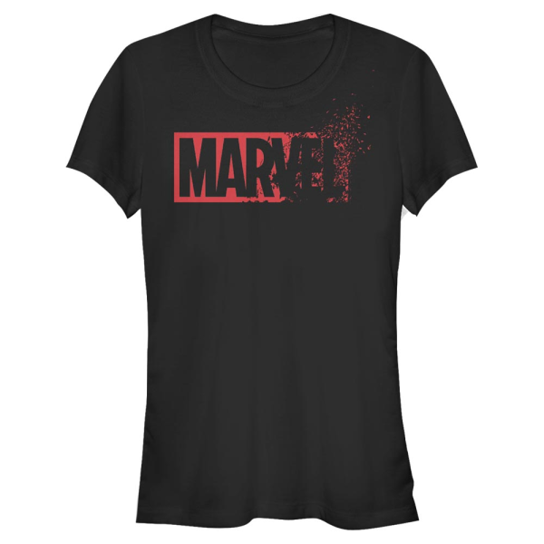 Marvel - Logo Dust - Frauen T-Shirt - Schwarz - Vorne