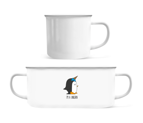 I'm A Unicorn Penguin - Enamel-cup - White - Front