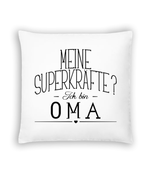 Superkräfte Oma - Kissen - Weiß - Vorne
