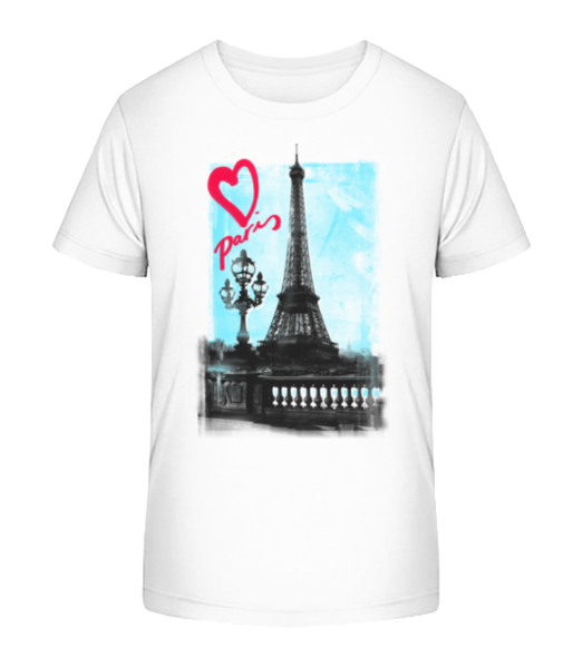 Paris love - Kid's Bio T-Shirt Stanley Stella - White - Front