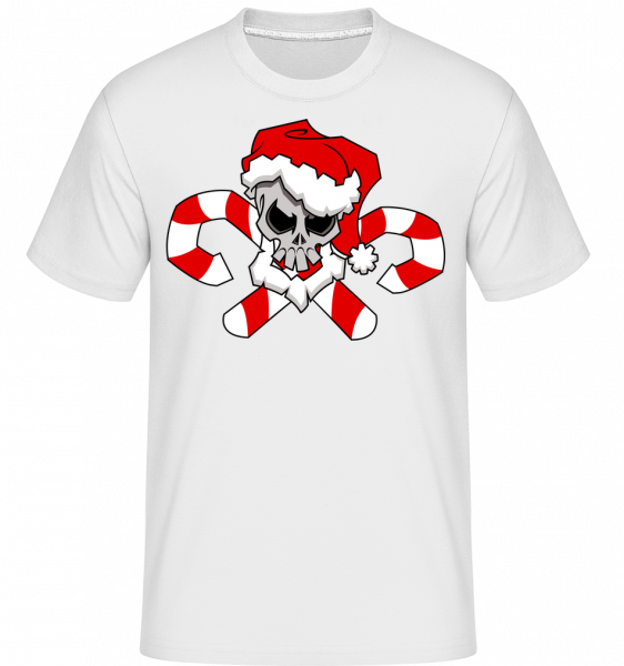 Christmas Skull -  Shirtinator Men's T-Shirt - White - Vorn