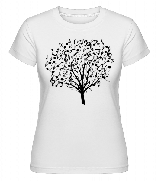 Musikbaum - Shirtinator Frauen T-Shirt - Weiß - Vorn