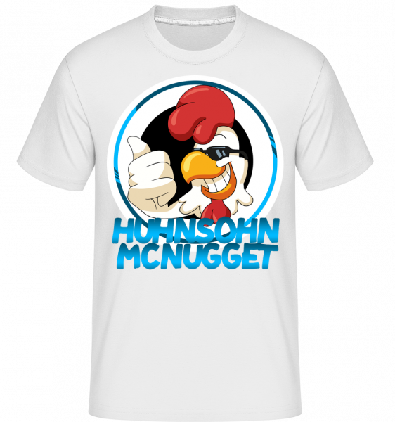Huhnsohn Mcnugget Logo - Shirtinator Männer T-Shirt - Weiß - Vorn