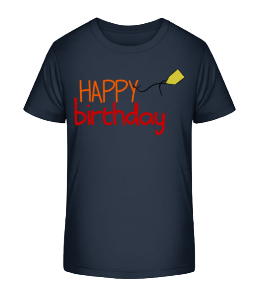Happy Birthday - Kid's Bio T-Shirt Stanley Stella - Navy - Front
