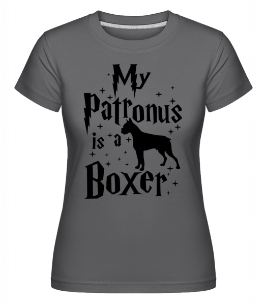My Patronus Is A Boxer - Shirtinator Frauen T-Shirt - Anthrazit - Vorn