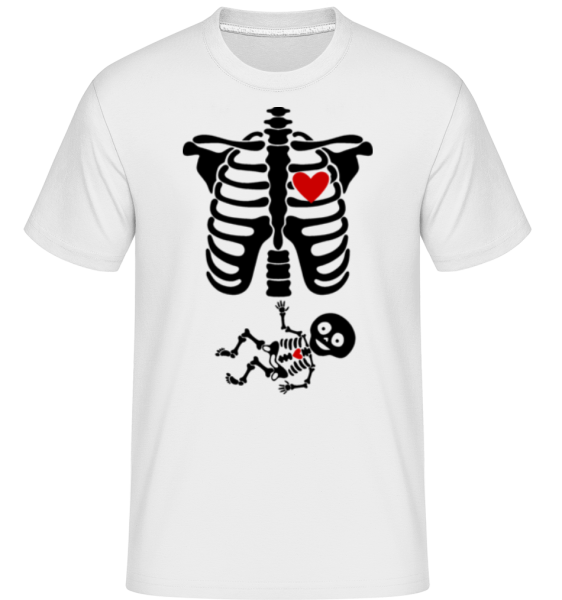 Gothic Love Skull -  Shirtinator Men's T-Shirt - White - Front