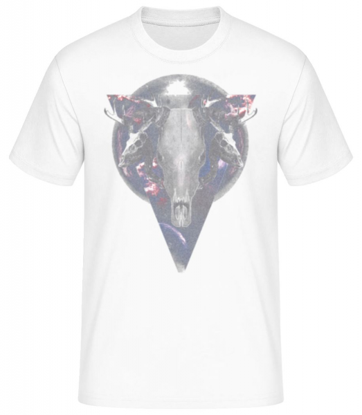 Buffalo Skull - Men's Basic T-Shirt - White - Front