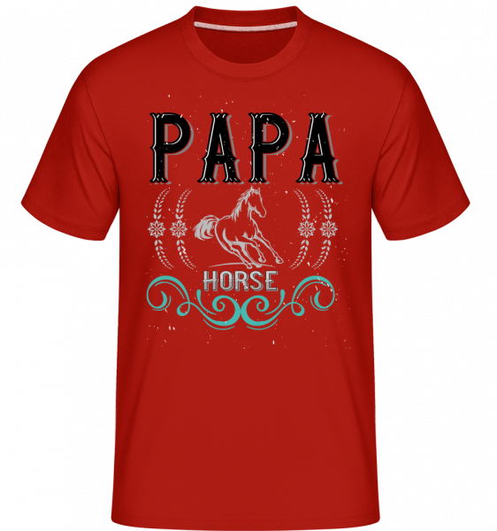 Papa Horse -  Shirtinator Men's T-Shirt - Red - Front