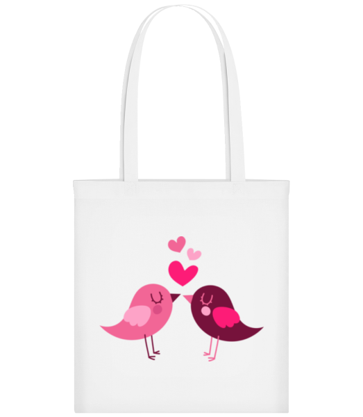 Birds Love - Stofftasche - Weiß - Vorne