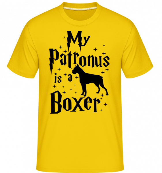 My Patronus Is A Boxer -  Shirtinator Men's T-Shirt - Golden yellow - Vorn