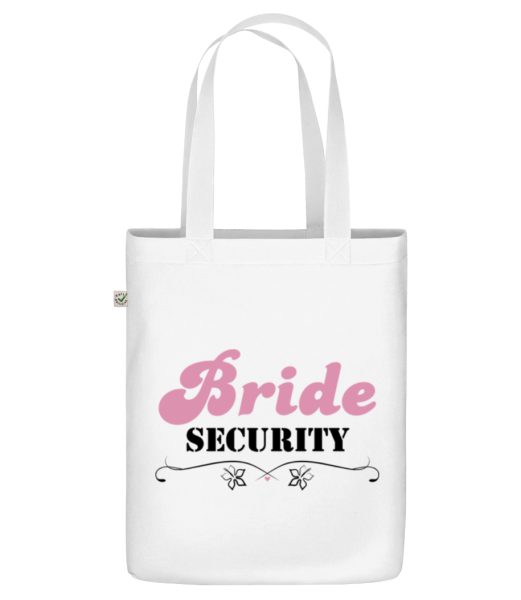 Bride Security Flowers - Organic tote bag - White - Front