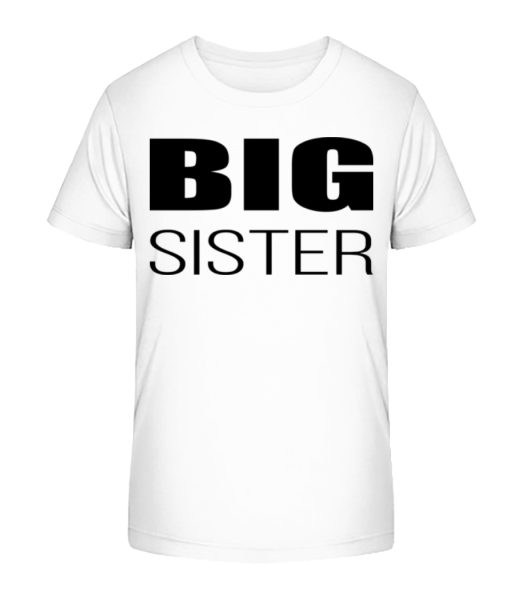 Big Sister - Kinder Bio T-Shirt Stanley Stella - Weiß - Vorne