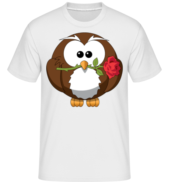 Valentine's Day Owl -  Shirtinator Men's T-Shirt - White - Front