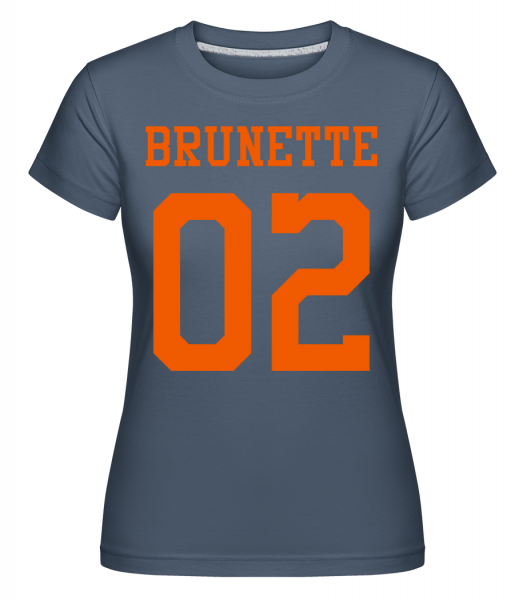 Brunette 02 - Shirtinator Frauen T-Shirt - Denim - Vorn