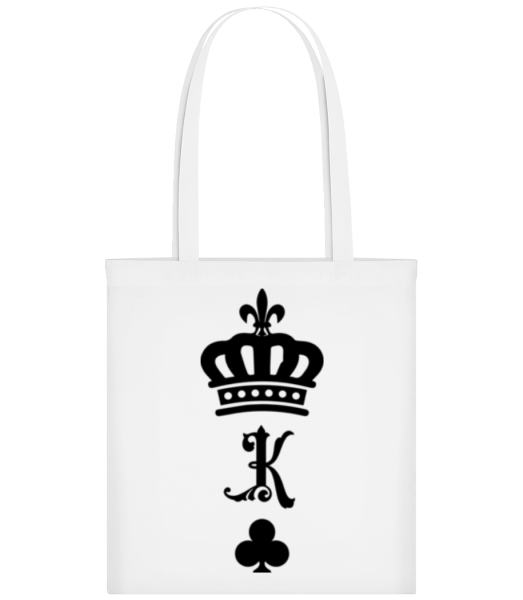 König Krone - Stofftasche - Weiß - Vorne