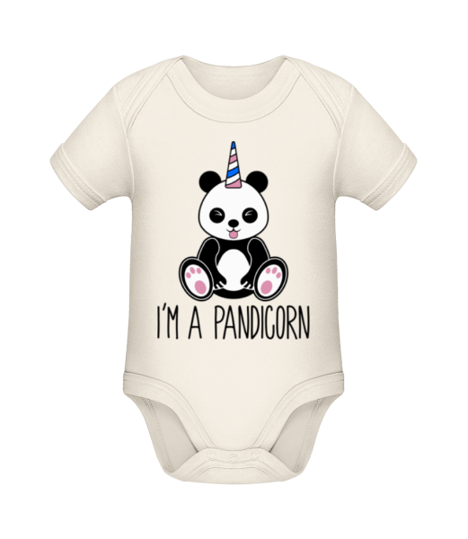 I'm A Pandicorn - Organic Baby Body - Cream - Front