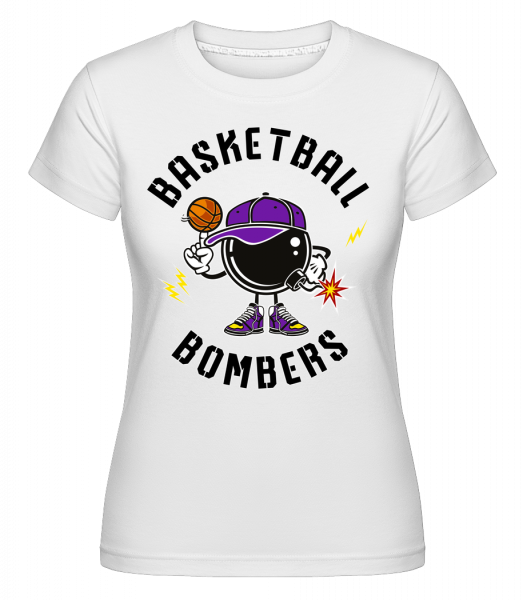 Basketball Bombers -  Shirtinator Women's T-Shirt - White - Front