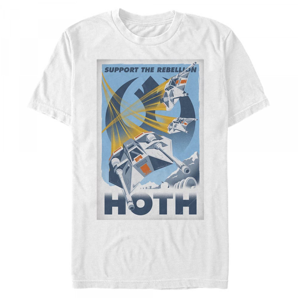 Star Wars - Hoth Rebellion Support - Männer T-Shirt - Weiß - Vorne