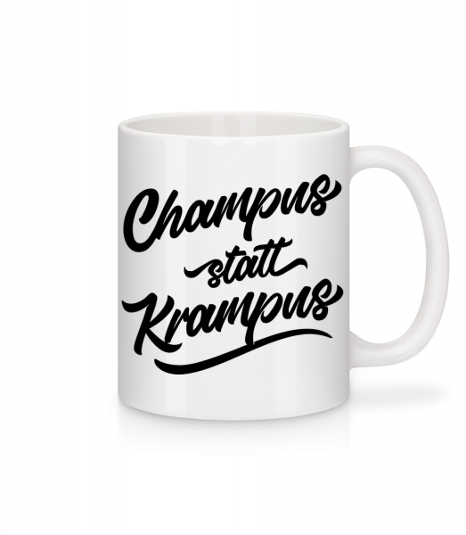 Champus Statt Krampus - Tasse - Weiß - Vorn