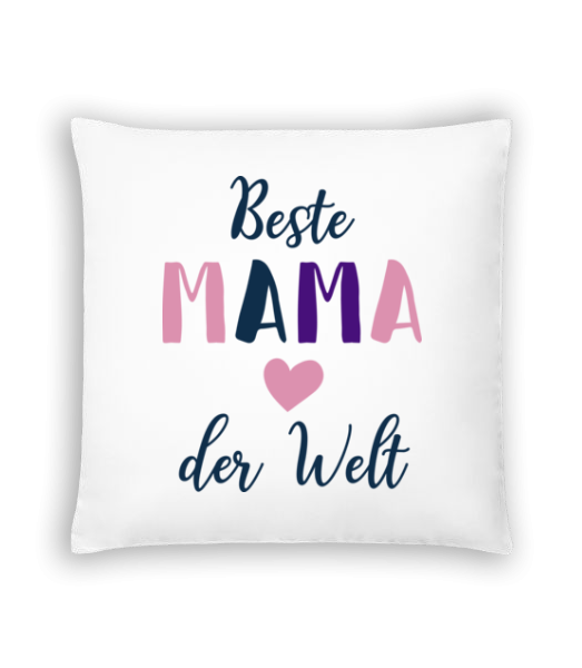 Beste Mama Der Welt - Kissen - Weiß - Vorne