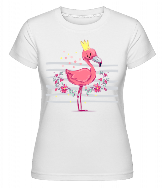 Königlicher Flamingo - Shirtinator Frauen T-Shirt - Weiß - Vorn